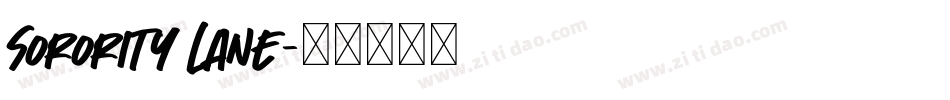 Sorority Lane字体转换